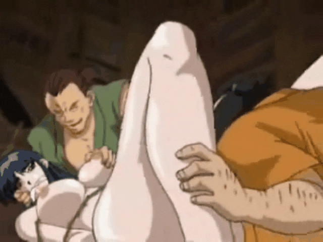 美少女巨乳！緊縛クンニで絶頂寸前(エロアニメGIF)